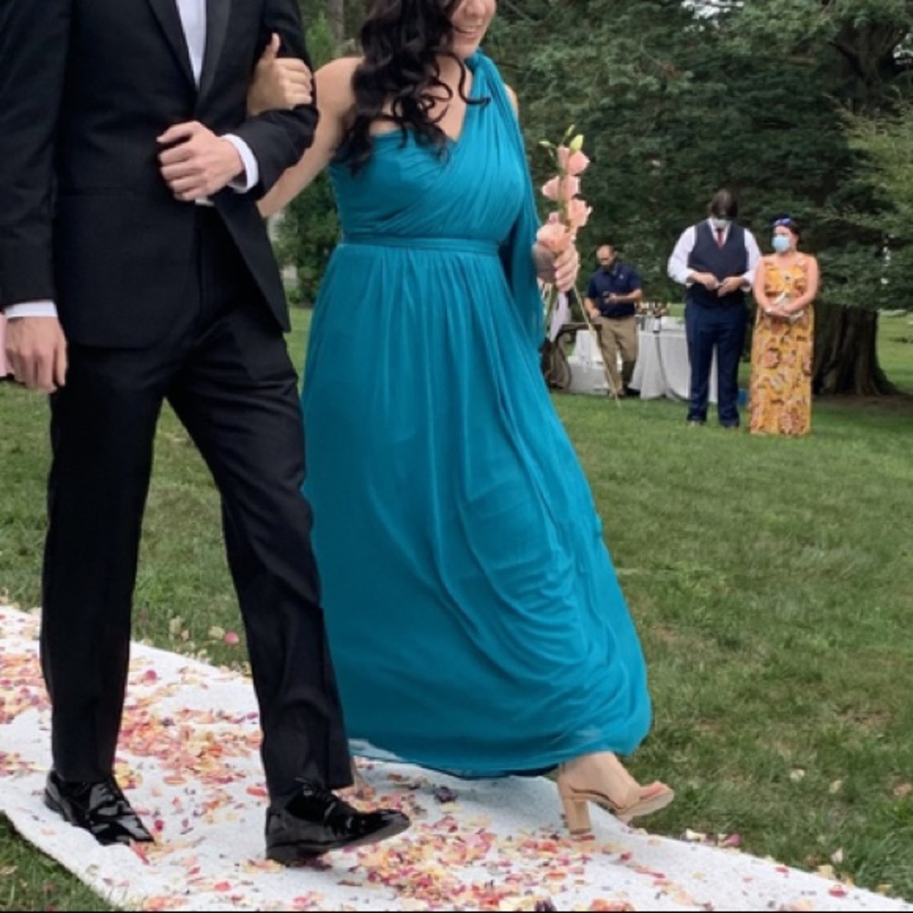 David’s Bridal Oasis Blue Versa Dress Mesh